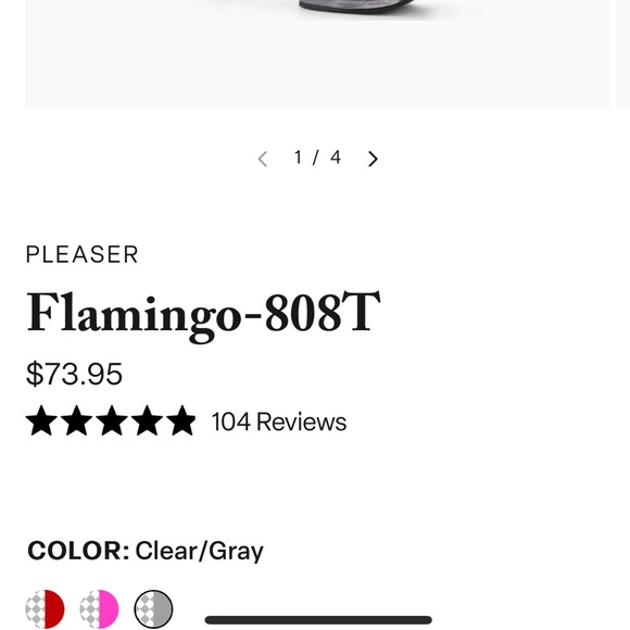 Pleaser Platform Flamingo 808T Heels - Picture 2 of 2